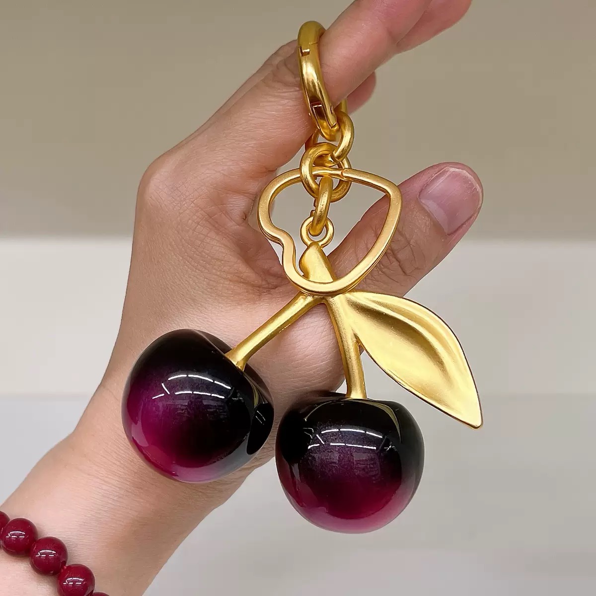 Resin Cherry Charm